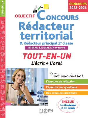 cover image of Objectif Concours Rédacteur territorial et rédacteur principal 2023